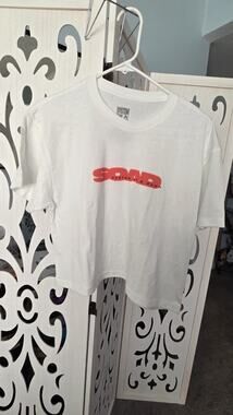 System Of A Down Cropped Tee Large Black SOAD Band Shirt Boxy Fit